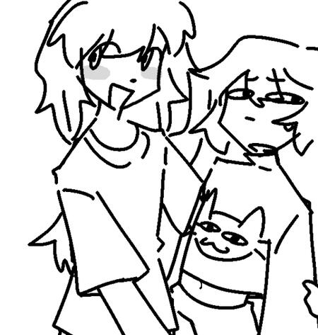 echo and bloom!! they are adults here (echo is w the cat shirt)