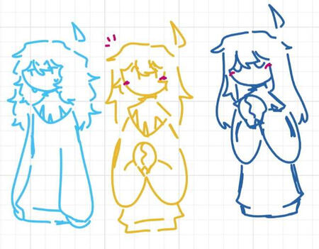 an au again!! echo joins mr someone's cult!! she is 14-16 years old here